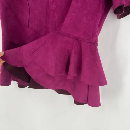 CQ by CQ Elegant Purple Faux Suede Mock V