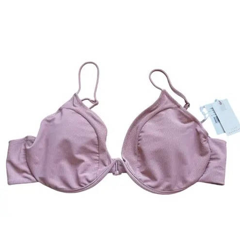 Good American NWT  Ribbed Bikini Top 3XL Desert Rose Pink Mauve - Image 3