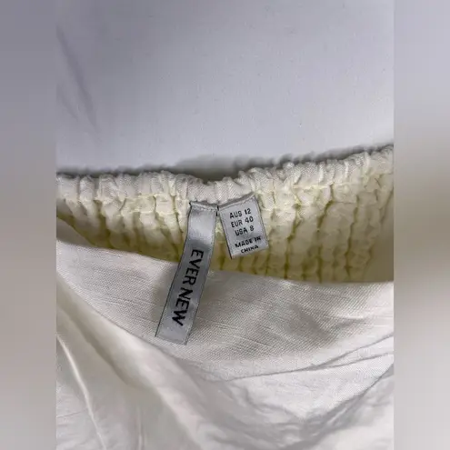 Ever New Square Neck Dropped Hem Mini Dress (Size 8) White