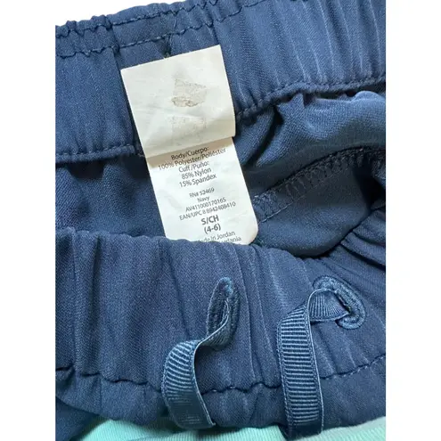 Avia Womens Athletic Joggers Drawstring Elastic Waist Navy Blue Small 4-6