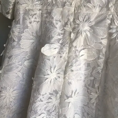 LPA Tersa Mini Dress White Floral medium 3d bridal shower baby shower wedding