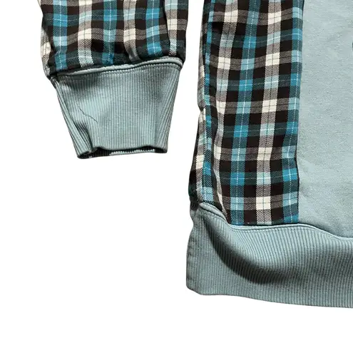 Handmade Unique Flannel Sleeve Holiday Sweatshirt I’m trying to keep it together L XL