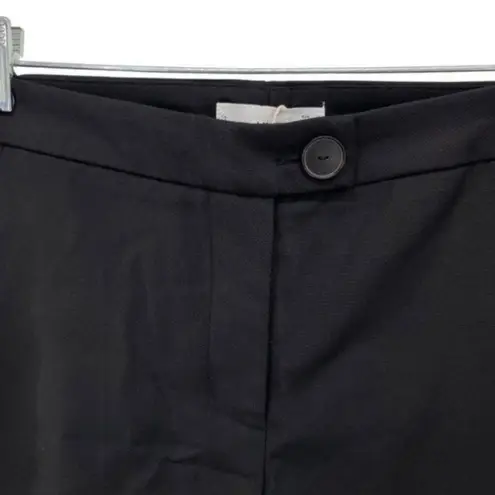 Mango  Womens Trouser Black Cotton Cropped Straight Leg Pants New