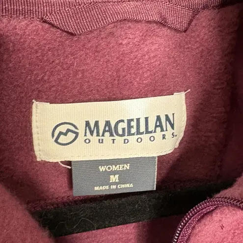 Magellan outdoors Classic Fit Fleece Burgundy Jacket Soft Womens Medium