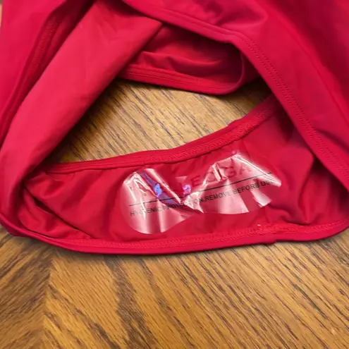 Relleciga Women's Retro One Piece Swimsuit High Cut Backless Bathing Suit