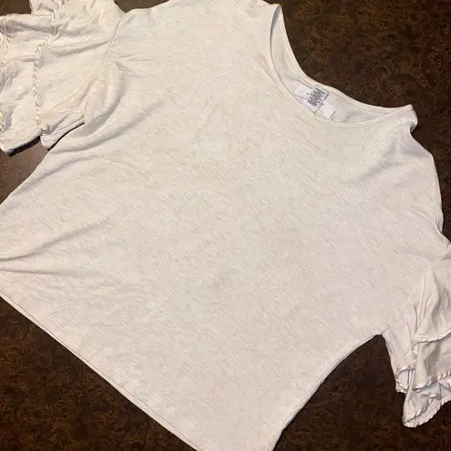 Workshop Republic Clothing Ruffled Sleeve Top - size large