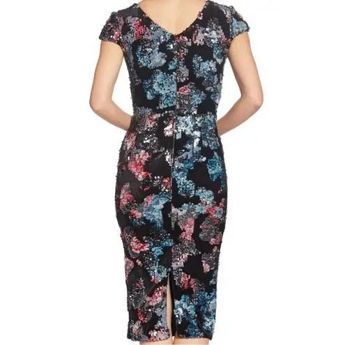 Dress the Population Dress The Population Black Multi Sequin Velvet Sheath Dress