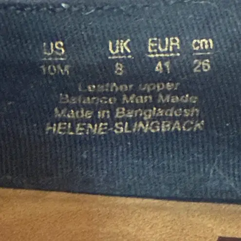 Zodiac Helene 10 pointed toe slingback leather flats 3057