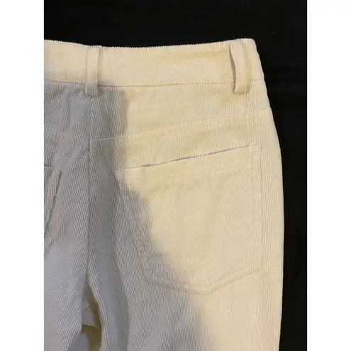 Akris $895 VTG NWT 2 Corduroy Pants Cotton Camel Wool High Waist Trousers Ivory