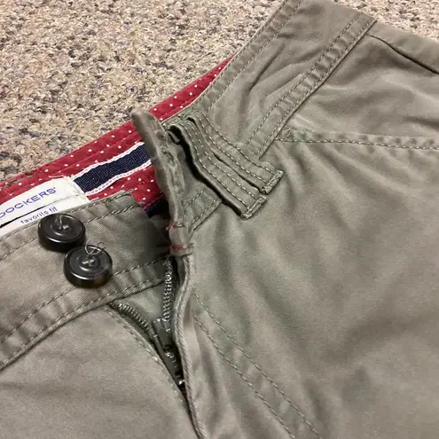 Dockers Favorite Fit Olive Army Green Twill Chino Pants Size 4