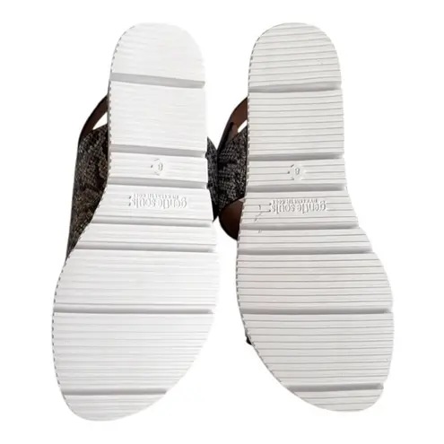 Gentle Souls NEW Leather Lavern Sandals Pewter Snake Snakeskin Size 8