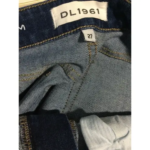 DL1961 Florence Instasculpt Mid-Rise Ankle Skinny Jeans Dark Wash Denim size 27