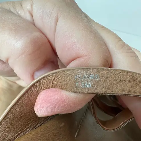 Donald Pliner DONALD J PLINER FLORE Brown Woven Platform Wedge Thong Sandals