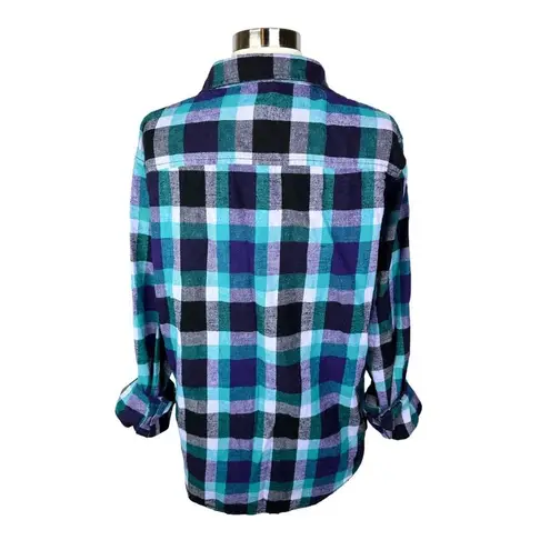 Arizona Jeans Arizona Jean Co. Blue Plaid Button Down Flannel