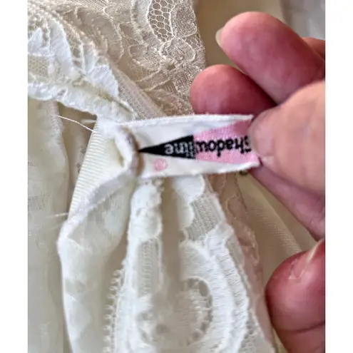 Vintage Shadowline Front Lace Bodice Peignoir Set Robe & Nightgown Ivory Size M Size M - Image 8