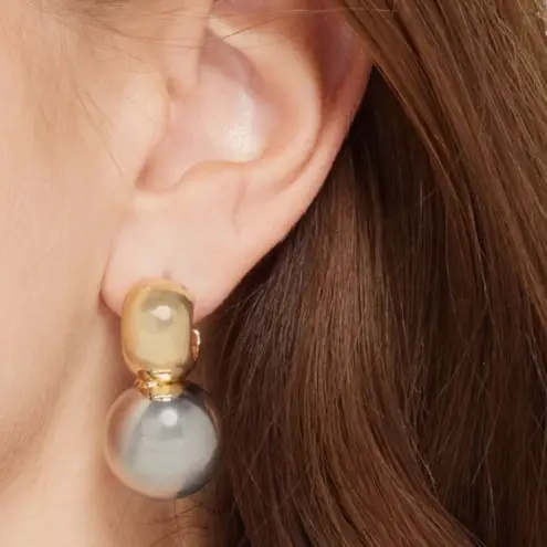 Open Edit Nordstrom  Earrings Lot Hoops Gold Silver Two Tone Orb Drop Mixed Metal - Image 10