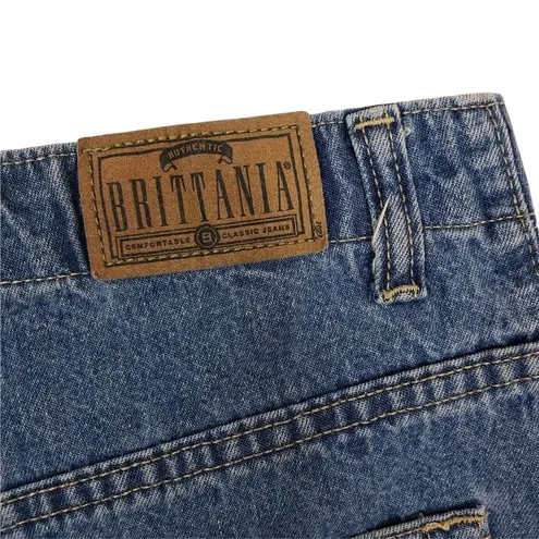 Brittania  Vintage Loose & Low Hi Waist Mom Jean Shorts 14