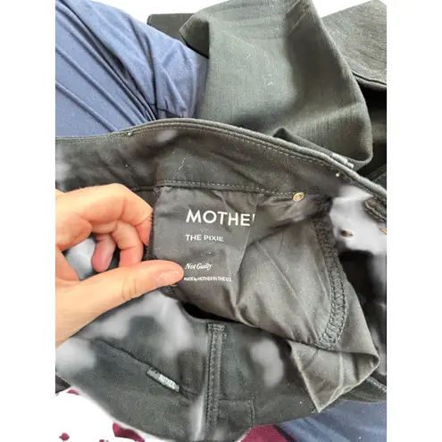 MOTHER The Pixie Not Guilty Black Button Fly High Rise Skinny Jeans Size 26