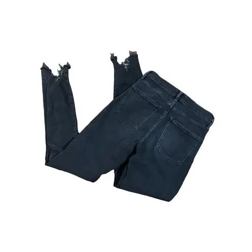 AGOLDE  Sophie Shout Distressed Chewed Hem Black mid rise Skinny Jeans