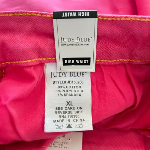 Judy Blue Judy Blue Hi-Rise Garment Dyed Magenta Shorts NWT - Size XL