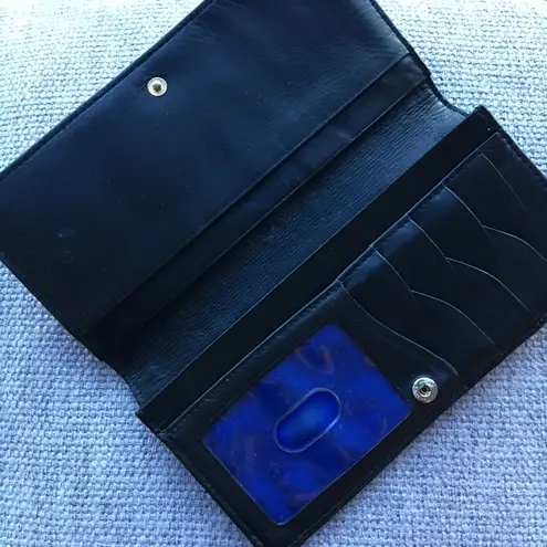 Cole Haan  Black Envelope Wallet Full Bill Size