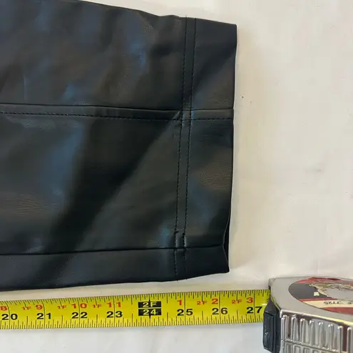 Madewell  Vegan Leather Pull On Paper Bag Waist Black/size 14 pants