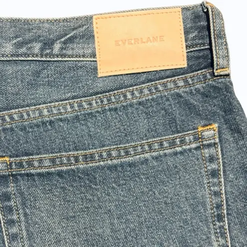 Everlane  Denim Short Size 31 Organic Cotton Cut Off Rolled Hem Mid Rise Blue
