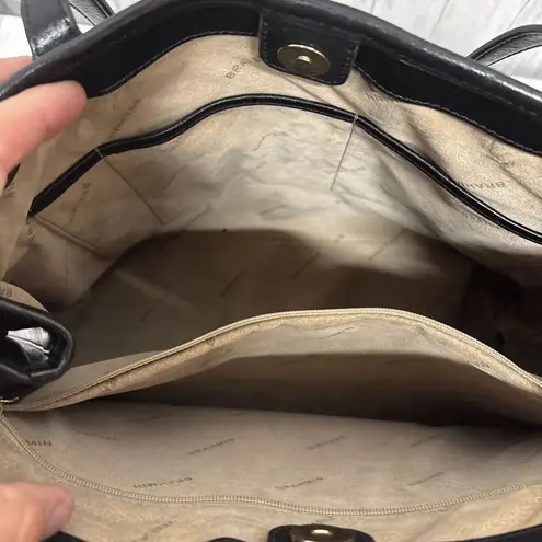 Brahmin Womens Black Leather Tote Bag Black