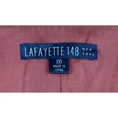 Women's Lafayette 148 Size 20 Blazer Jacket Loro Piana Wool Burnt Orange
