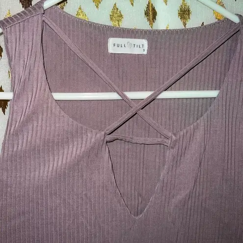 Full Tilt mauve bodysuit criss cross  size S