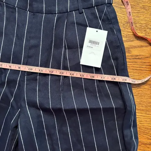 Sophie Rue Frances Easy Suit Shorts Navy/White Stripe Size S 100% Linen NWT