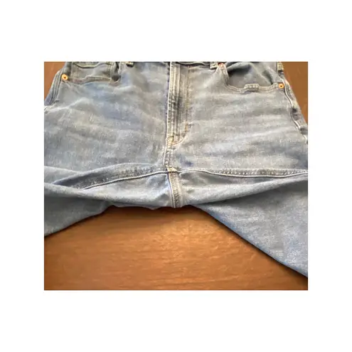 American Eagle Mom Jeans Women’s 12 Short High Rise Stretch Tapered Leg Blue