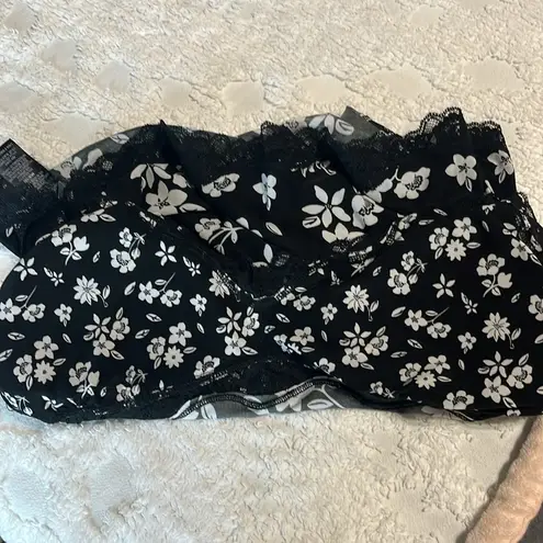 secret treasures Lacey Black Floral Nightie Cami Padded Top