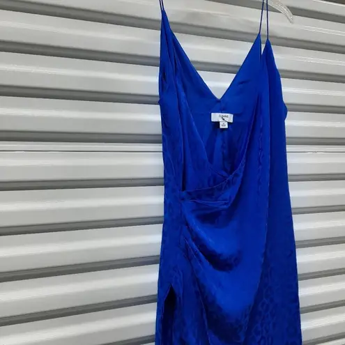 Cushnie Womens Dress Size 10 Blue Faux Wrap V