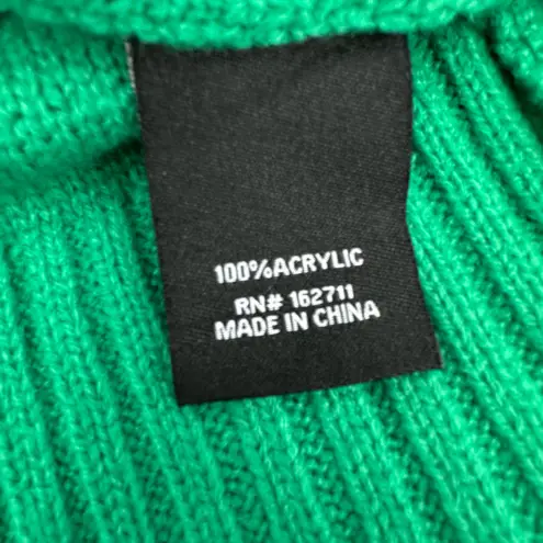 Ugly Christmas Sweater Cardigan 33 Degrees Womens S Green Ornaments Loopy Knit