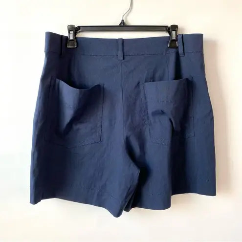 Vince  Linen Blend Shorts Navy Blue 12