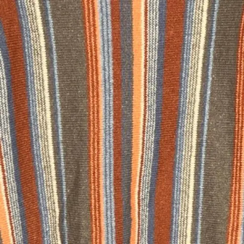 Poncho Cardigan Womens Small Orange Brown Waterfall Front Tassel Fringe Button