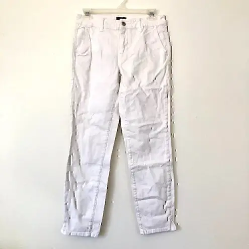NOT YOUR DAUGHTERS NYDJ Solid White Cropped Crop Ankle Skinny Jeans 4 / 27"