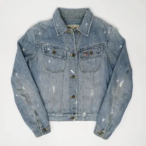 American Living Vintage 90s Paint Splatter Denim Jacket
