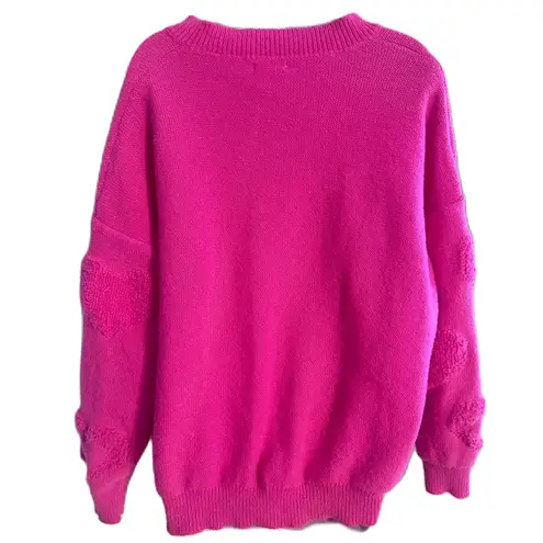 Mainstrip Boutique Women’s Pink Heart Sweater V