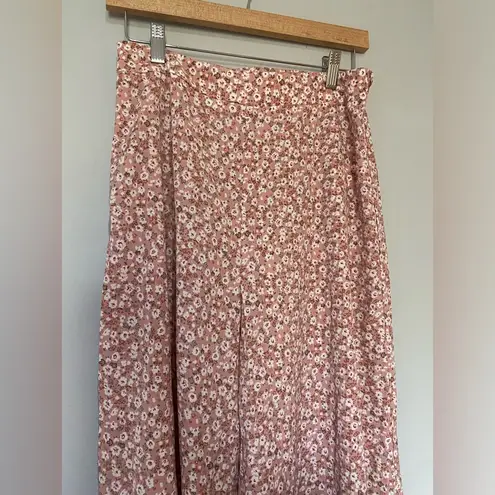 SheIn  Pink and White Floral Print Breezy Pants Size Large