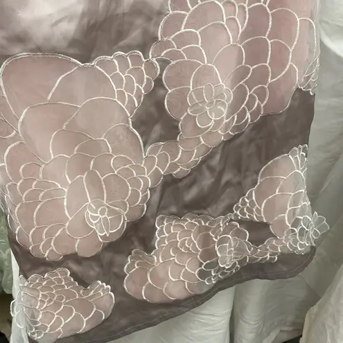 Moschino 100% silk dress with crepe organza flowers xxs