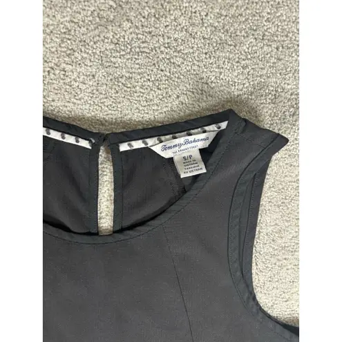 Tommy Bahama  Bahama Coast Sleeveless IslandZone Dress Small Black Pockets EUC