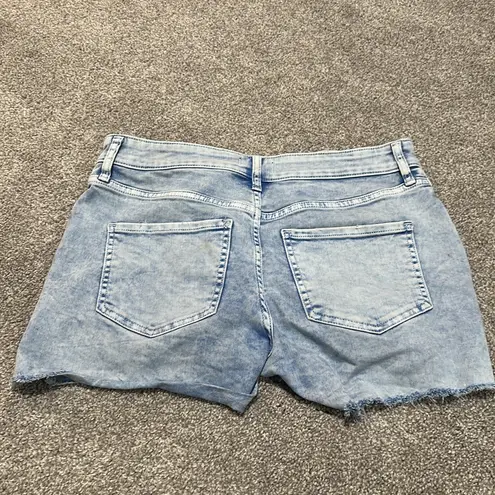EXPRESS ‎ boyfriend Midi mid rise acid wash shorts size 2