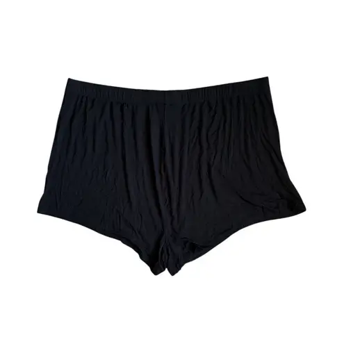 SKIMS NEW W/ Tags Knit Pajama Shorts Onyx Black Size 4XL Loungewear Stretch