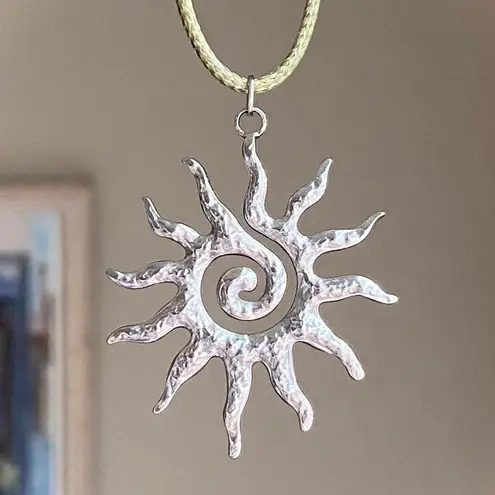 Handmade stainless steel sun boho retro vintage style necklace☀️
