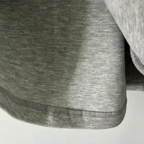 OGL FuzzLuxe High Waisted Umbrella Hem Midi Skirt Heathered Gray L Large New