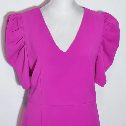 TCEC Fuchsia Pink Mini Dress with Ruffle Hem Size Large Wedding Guest Dress