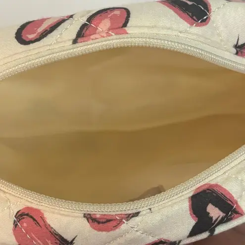 Woman Within  Quilted Heart Pattern Cosmetic Makeup Bag