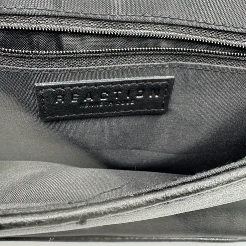 Reaction Kenneth Cole Black Leather Baguette Bag